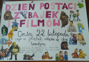 plakat "Postacie z bajek"