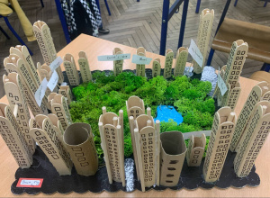 "My town" - makiety klasy 3a