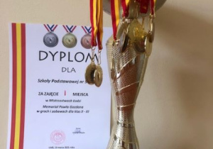 dyplom, puchar i medale