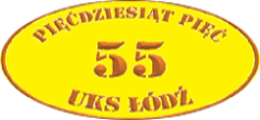 LOGO UKS55 piątki na żółtym tle