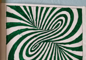 linie spiralne zielone