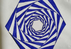 linie spiralne niebieskie