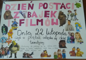 plakat "Postacie z bajek"