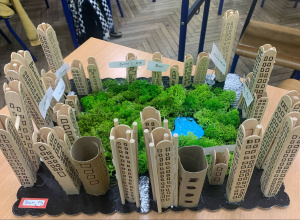 "My town" - makiety klasy 3a