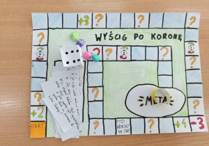 gra planszowa wykonana przez uczniów