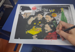 kartka wykonana przez uczniów