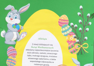 plakat wielkanocny z życzeniami