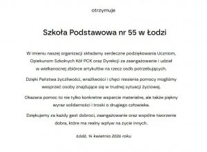 Podziękowanie