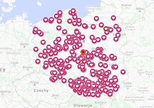 mapa szkół, które przystapiły do akcji