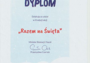 dyplom_Razem na święta