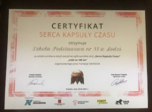 Certyfikat akcji "Kapsuła czasu"