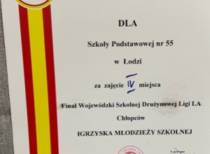 IV miejsce chłopców Finał Wojewódzki "Igrzyska Młodzieży Szkolnej"